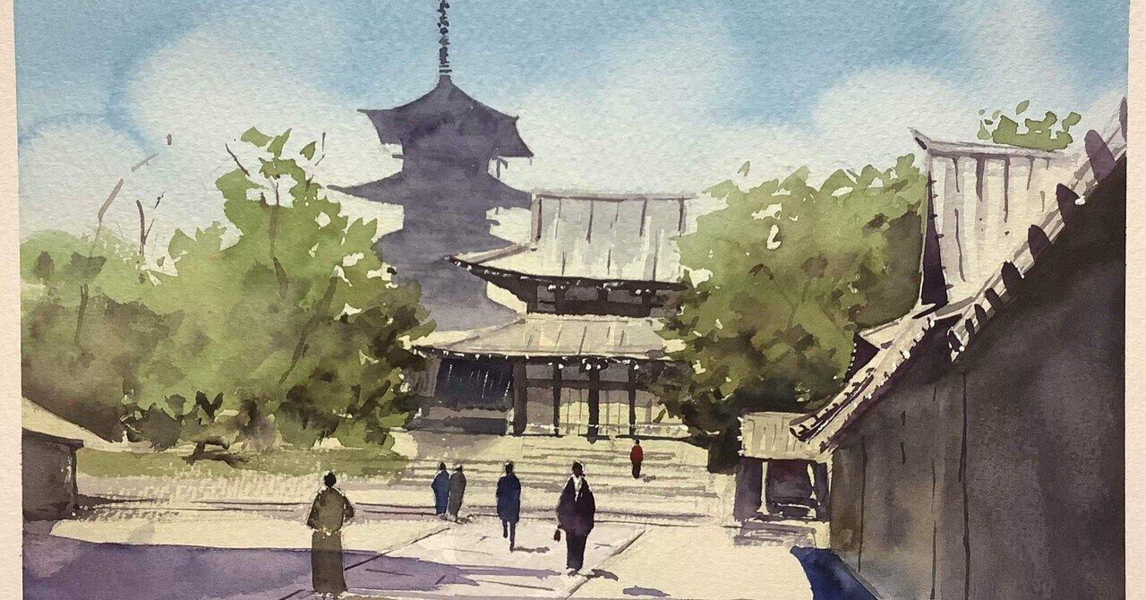 秋めいてきた午後、法隆寺と五重塔｜m_kino