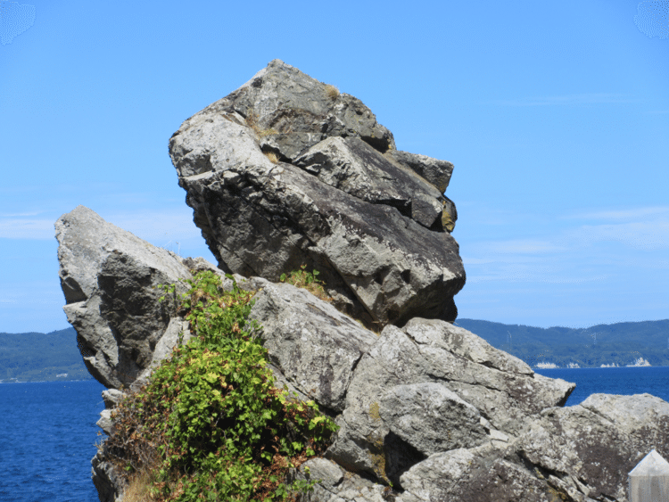 #写真 #一枚 #心に留まった風景 #毎日note #Canon #IXY650 #404美術館 #佐渡島 #人面岩 #モアイ