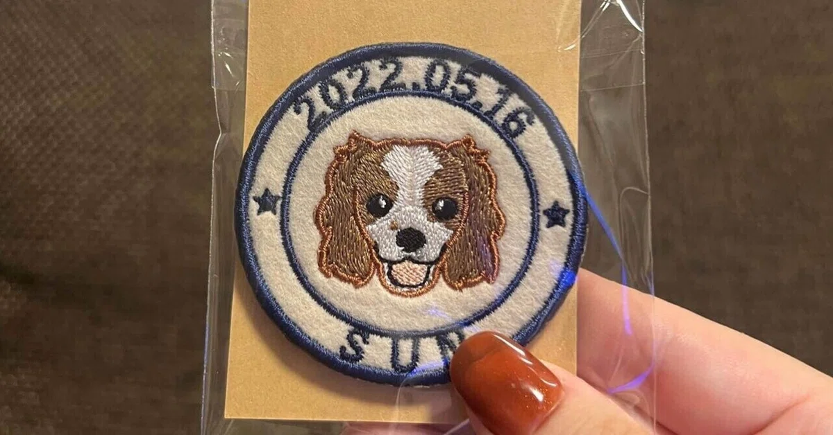 猫刺繍 猫ブローチ うちの子刺繍 オーダーメイド 暗かっ