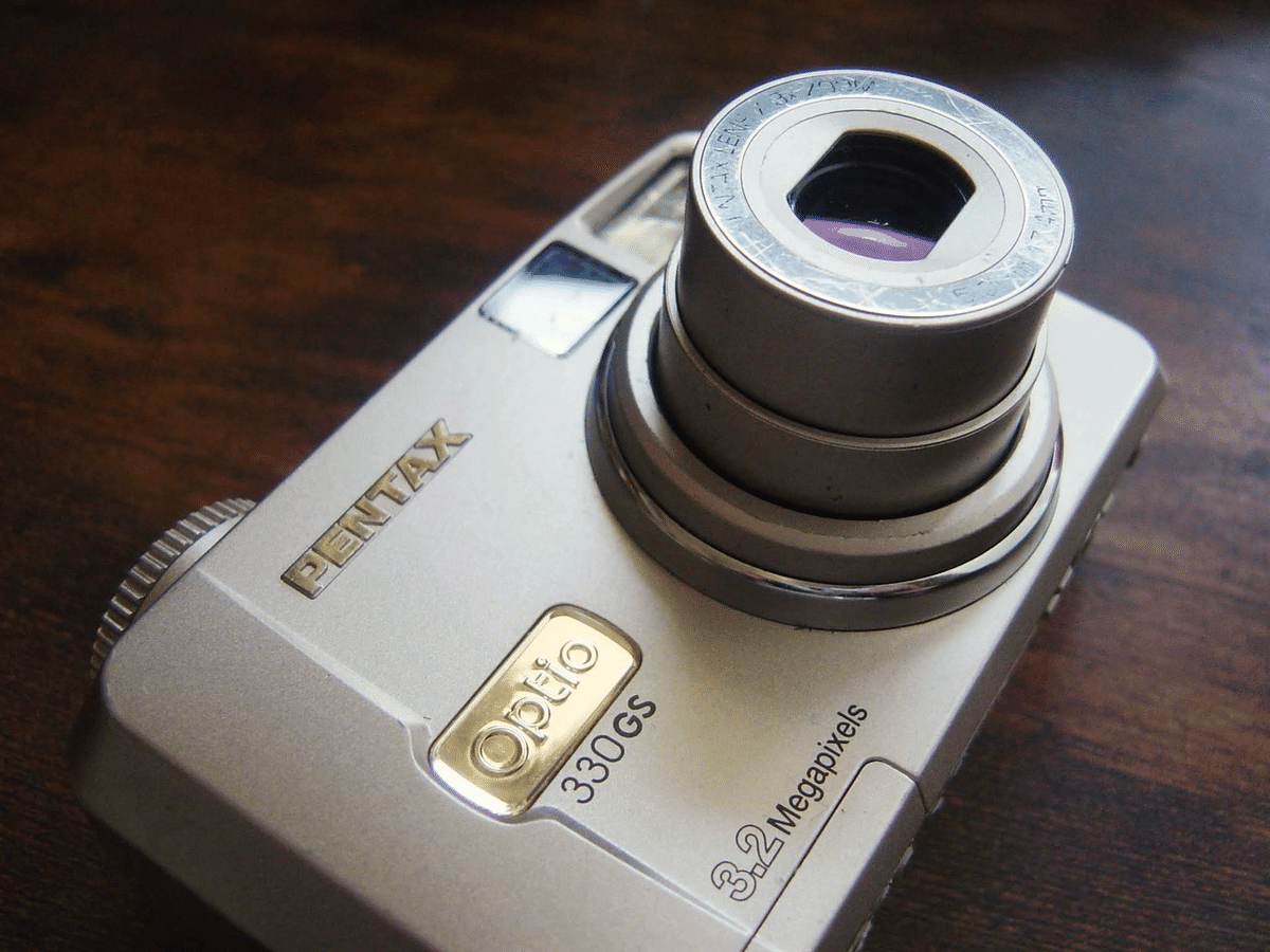 Pentax Old 2002 Compact Digital Camera Optio 330GS Blue 3.2