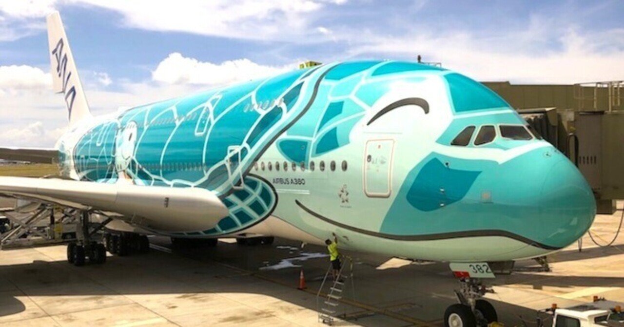 成田空港で見られる空飛ぶウミガメ『フライングホヌ』とは🐢｜ハチロー