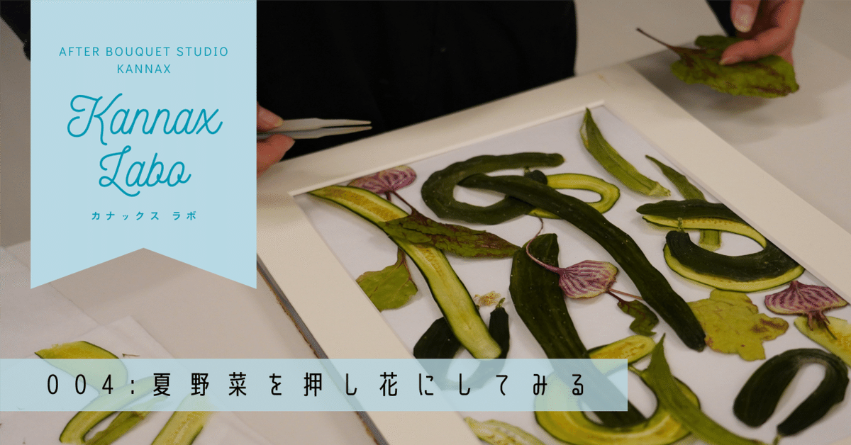 菜花ページ 野菜を押し花にして、最後の夏の思い出を作ってみる。【kannax