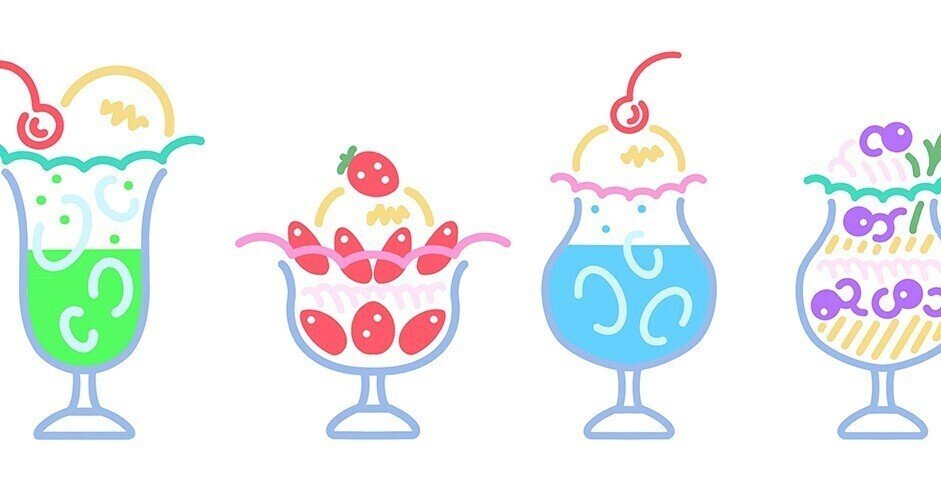 澤田和香奈 パフェグラス デザートカップ トール(パステルグリーンふち