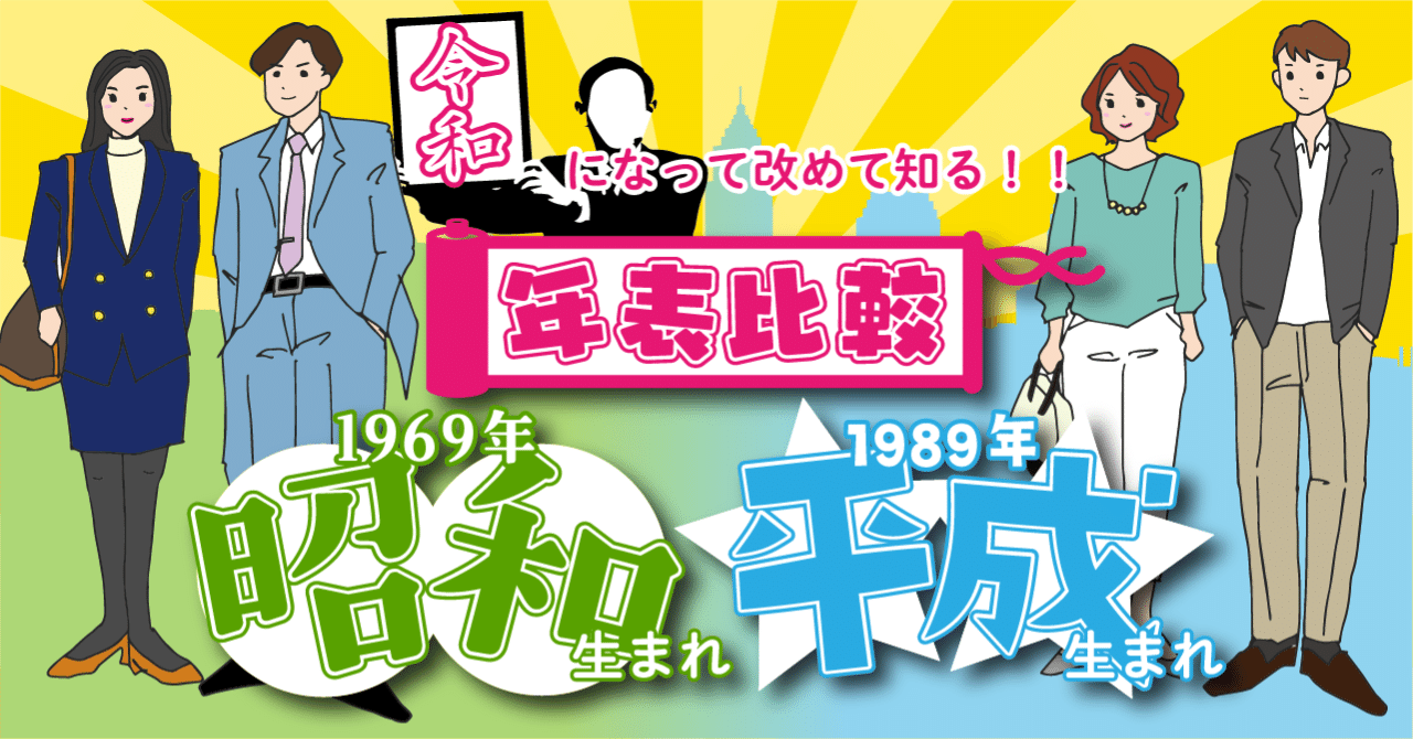 価値観に「正解はない」。昭和と平成の年表比較【インフォグラフィック】｜GCストーリー