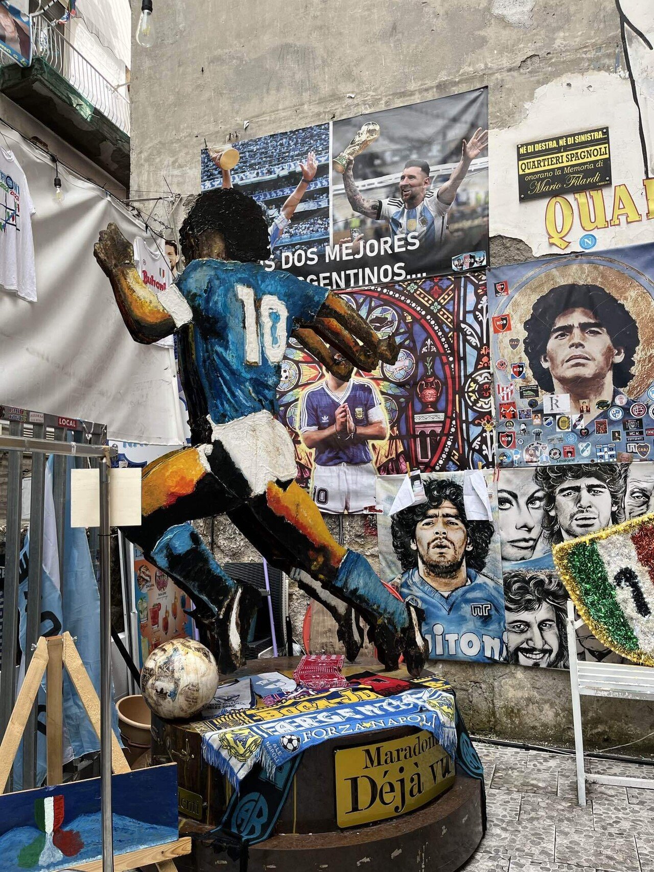 ナポリ②】マラドーナの街⚽️ナポリは青のフラッグ一色💙｜Marea