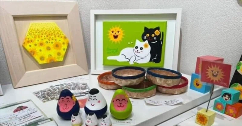 玄関先迄納品 ハッピーインコ ひまわりのお花つき サムホールサイズ 