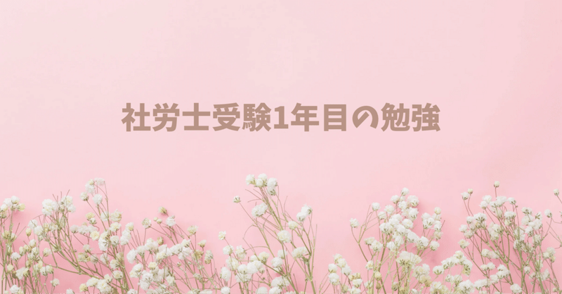 社労士受験１年目の勉強（直前期）