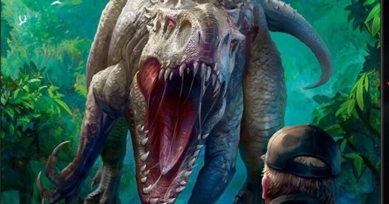 MTG  イクサラン　君臨するもの、インドミナス・レックス　ロゴ入り　hoil 君臨するもの、インドミナス・レックス (Indominus Rex, Alpha