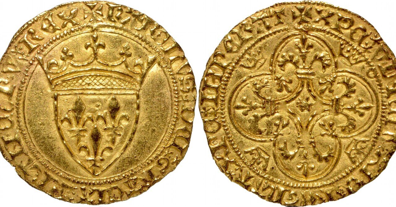 アンティークコインの世界 ｜ シャルル7世のエキュドール金貨｜Shelk🦋