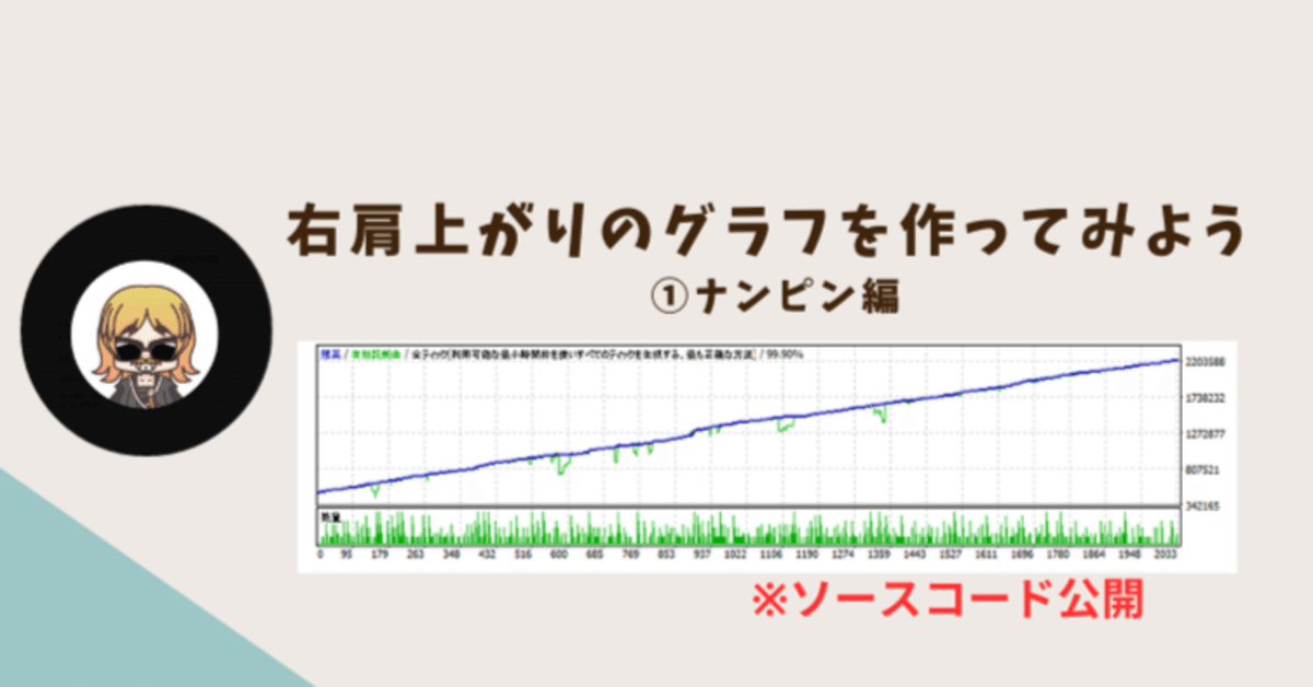 EA】右肩上がりのグラフを作ってみよう ①ナンピン編 [※ソース EA】右肩上がりのグラフを作ってみよう ①ナンピン編 [※ソース