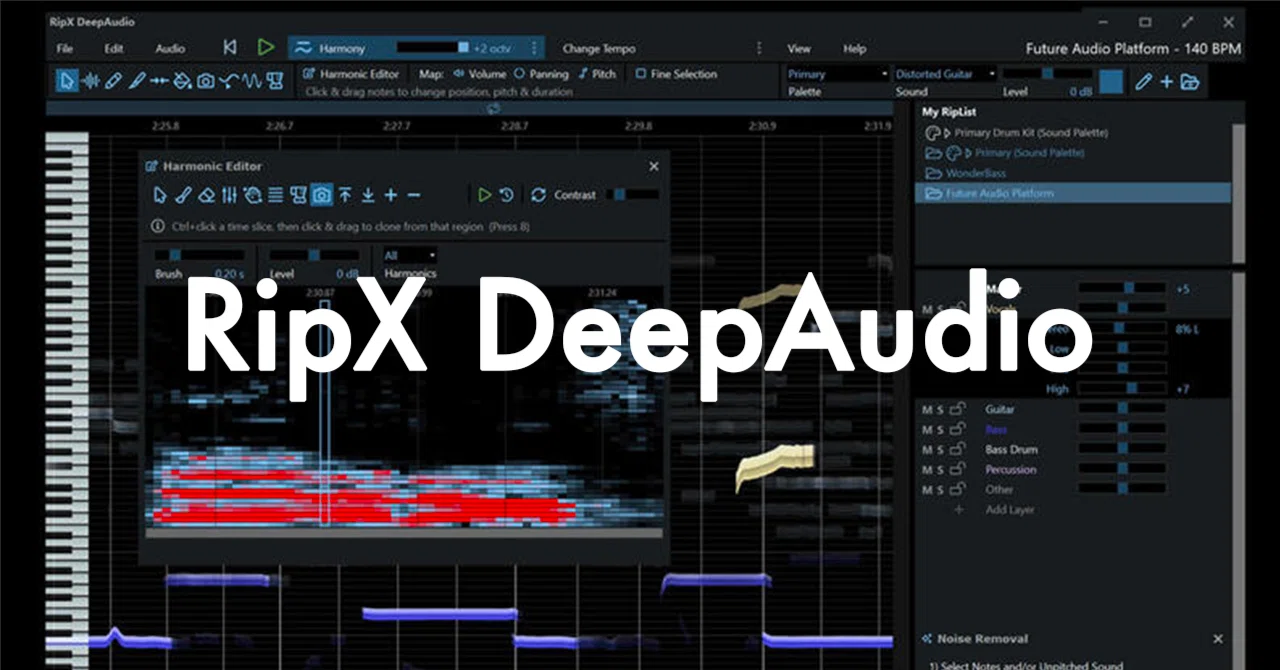 音源分離ソフト RipX | 2Mixからギターのみを抽出して簡単耳コピ