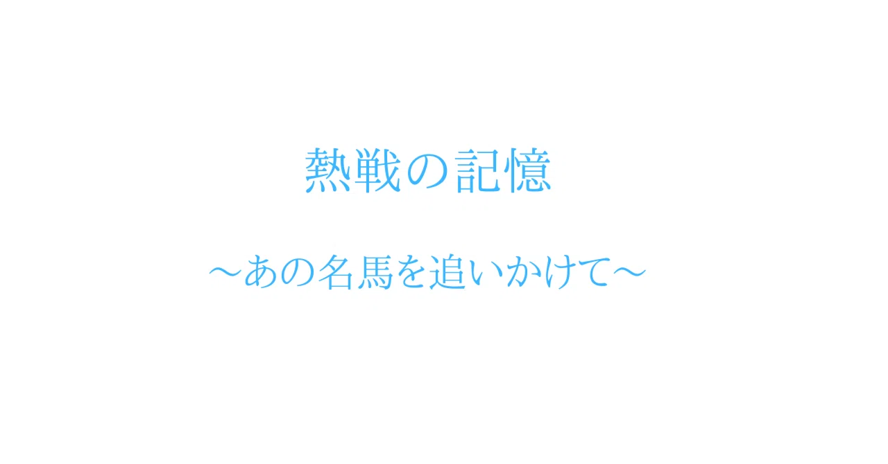熱戦の記憶 ～あの名馬を追いかけて～ スプリンターズS編 (2003年