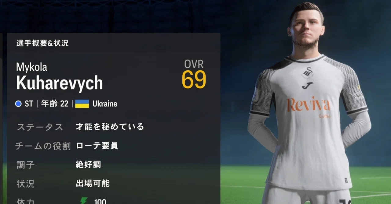 EASPORTS FC24 マイコラ・クーハラヴィッチ選手の名前｜原光彦（まんきち）