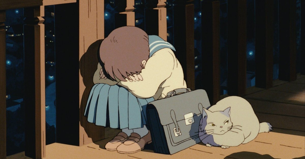 耳をすませば　ムーン　デブ猫 原作に登場する猫はルナとムーンという2匹の黒猫で、雫をロータリーに