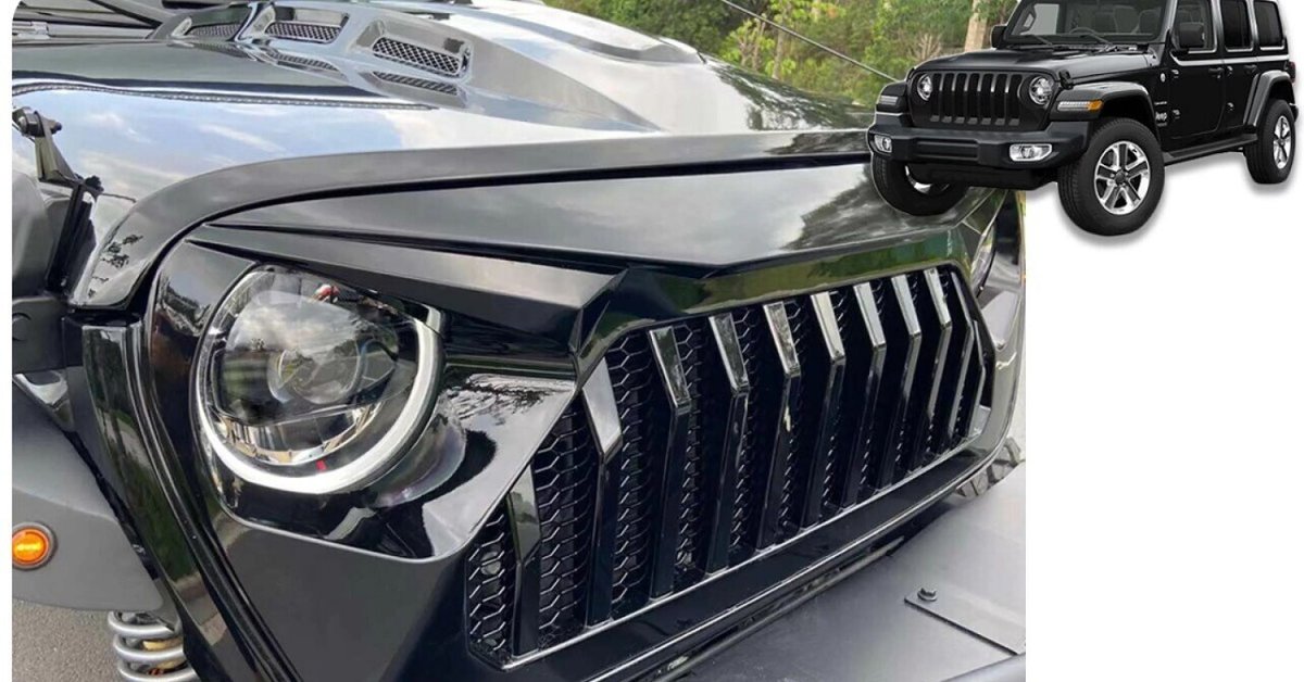 ジープ・ラングラーJL 2018-2024用フロントグリル、2024ルック風