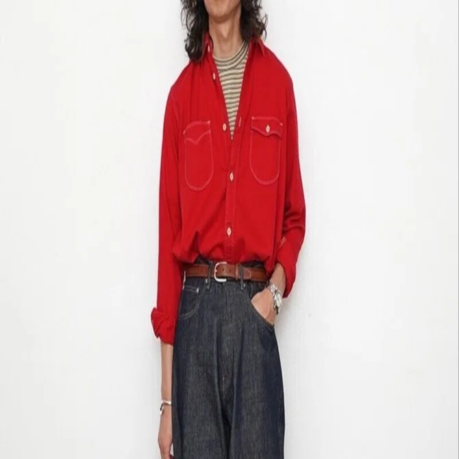 未使用 MAATEE&SONS 23AW MAD WORK SHIRTS ブランドらしい遊びの効いた面白いワークシャツです！【MAATEE&SONS