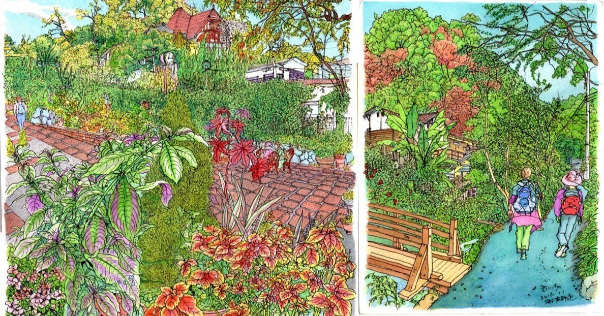 私のスケッチポイント／作品紹介あれこれ＞神戸・花と緑のまち推進