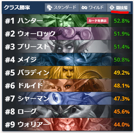 目指せtopランカー Hearthstone闘技場オススメツール おかずや Note