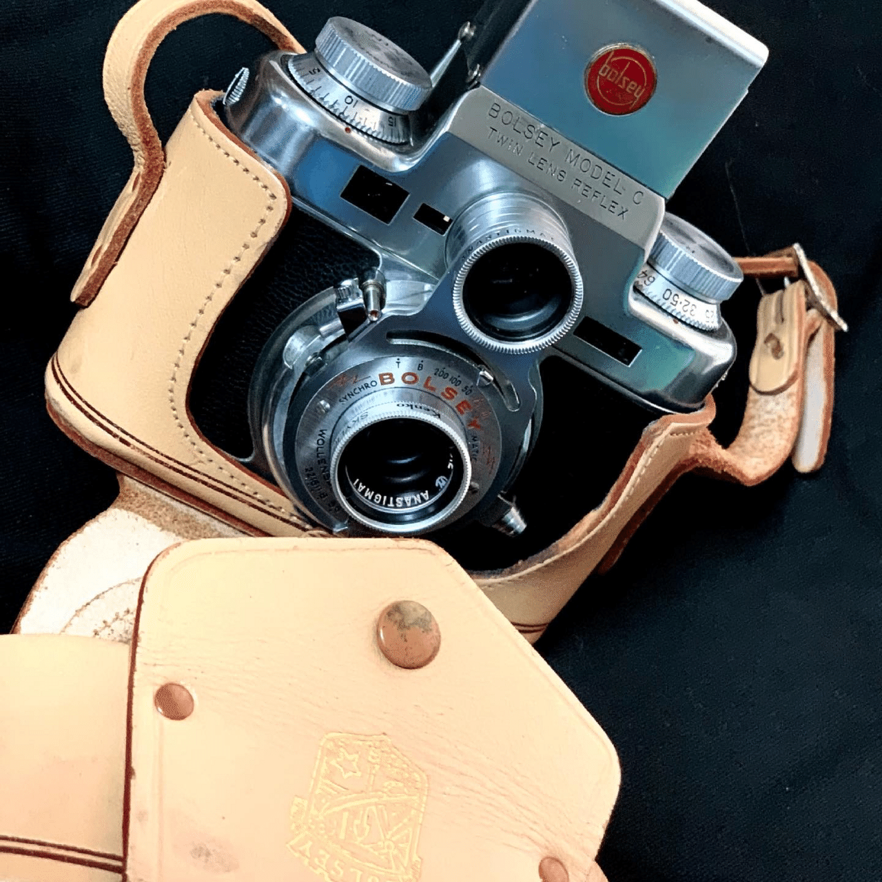 Bolsey Model C 二眼レフ アンティークカメラ ケース付き 息抜きカメラ｜Laskeypictures