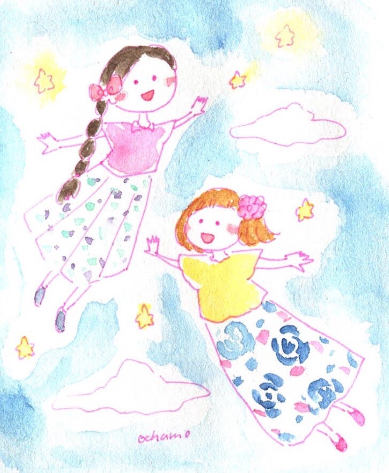ほんわか女の子の水彩イラスト おちゃも イラストレーターハンドメイド作家 Note ほんわか女の子の水彩イラスト おちゃも イラストレーターハンドメイド作家 Note