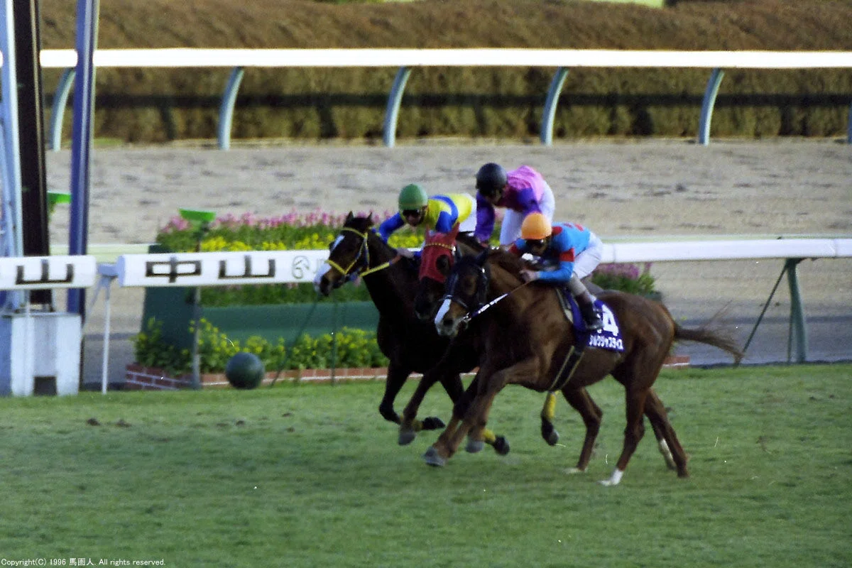 第42回有馬記念：蔵出し写真 1997年⑭シルクジャスティス｜馬画人 (ま 