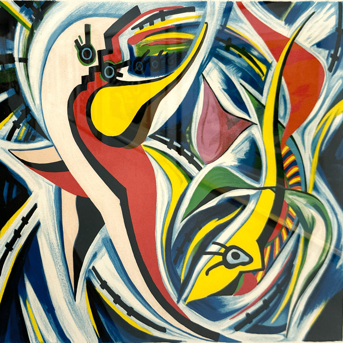 岡本太郎 版画作品 リトグラフ 「クリマ」査定 買取 致します。｜井浦