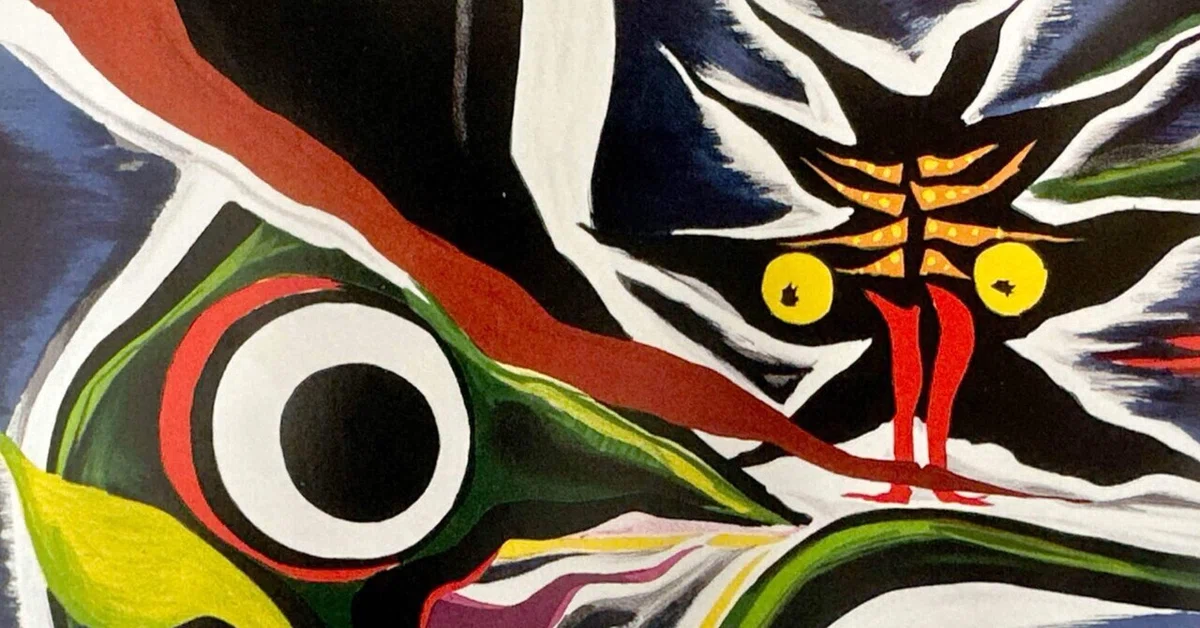120年前のリトグラフ？ （アンドレ・ブラジリエがリトグラフの版画で 