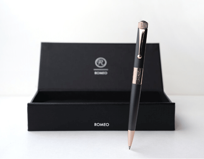 ROMEO ボールペン本体 ブラック　伊東屋　銀座 ROMEO No．3 ボールペン レザー | 伊東屋オンラインストア