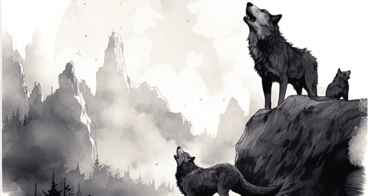 全国どこでも送料無料！ 墨絵 WOLF | 美術家 大森かずえ