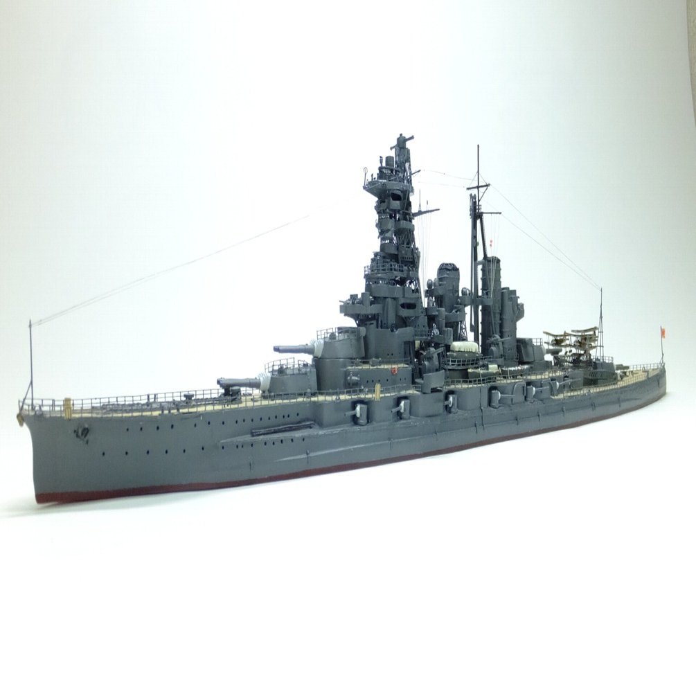 IJN Haruna 1941 日本海軍戦艦 榛名制作記 #2(Fujimi 1/700 waterline