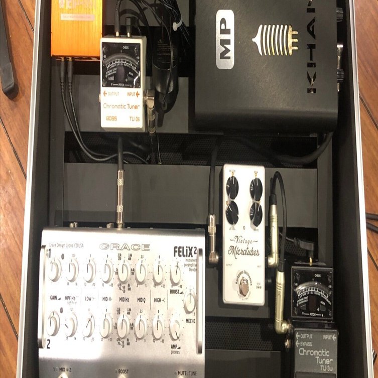 エレキベースとコントラバスの簡易ボード｜川崎哲平