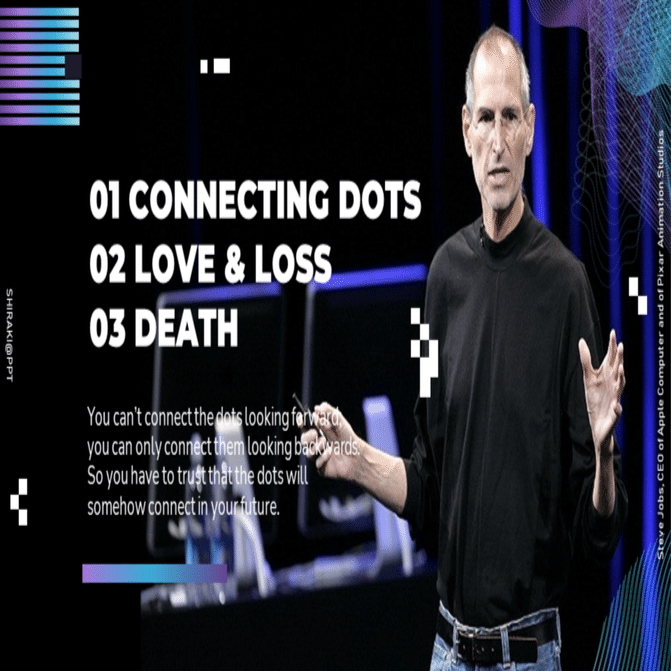 スティーブ・ジョブズ」伝説のスピーチが好きすぎる｜しらき＠パワポ図解