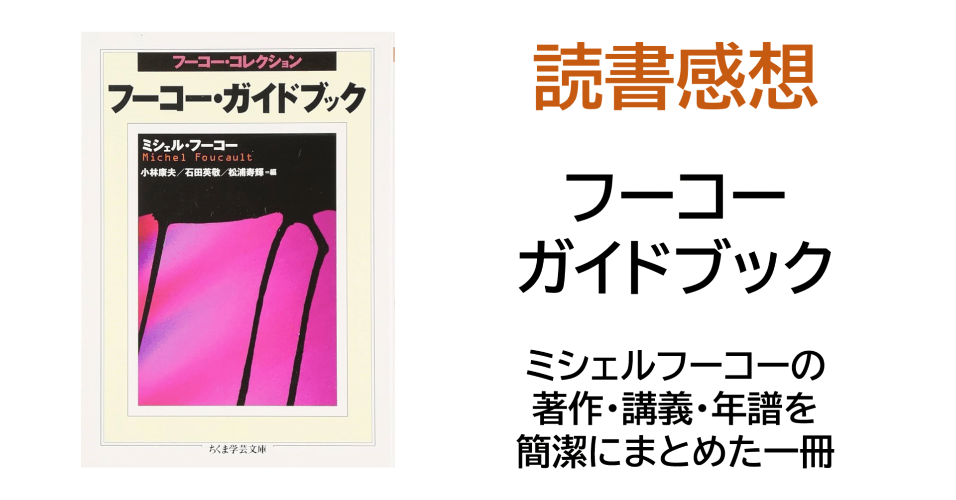 読書感想『フーコー・ガイドブック』※ネタバレ注意｜MAGASHIKI