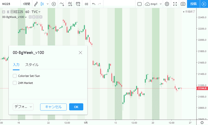 Tradingview 背景用インジケーター 00 Note Tradingview 背景用インジケーター 00 Note