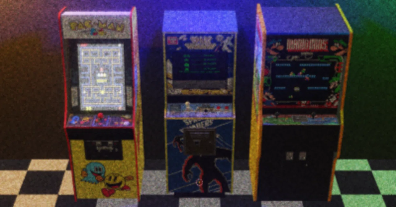 Blenderでアメリカの80年代アーケードゲーム空間を再現してみた