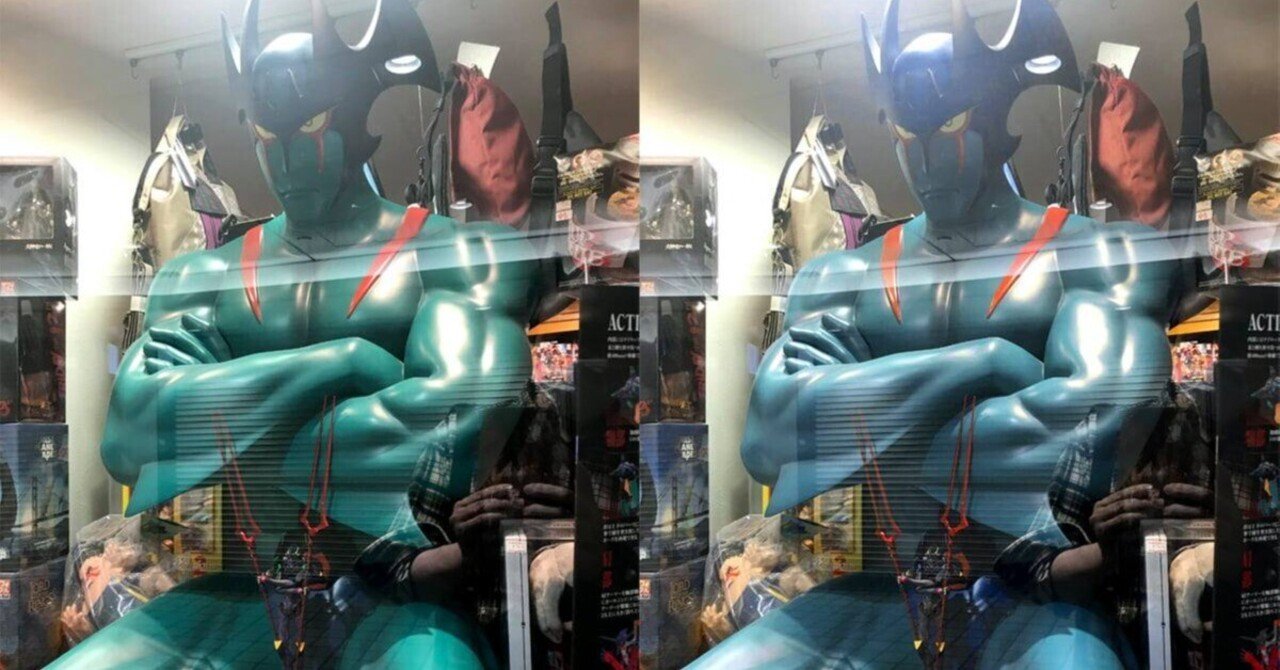 出先で見かけた等身大（？）デビルマン。｜tzpoan
