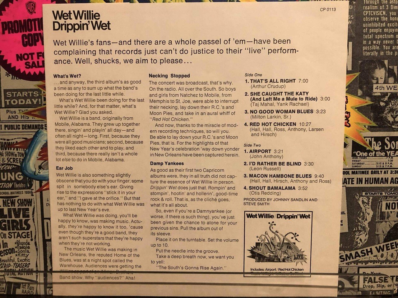 ドリッピン・ウェット：ライヴ／ウェット・ウィリー ('73)｜Takeshi Tada