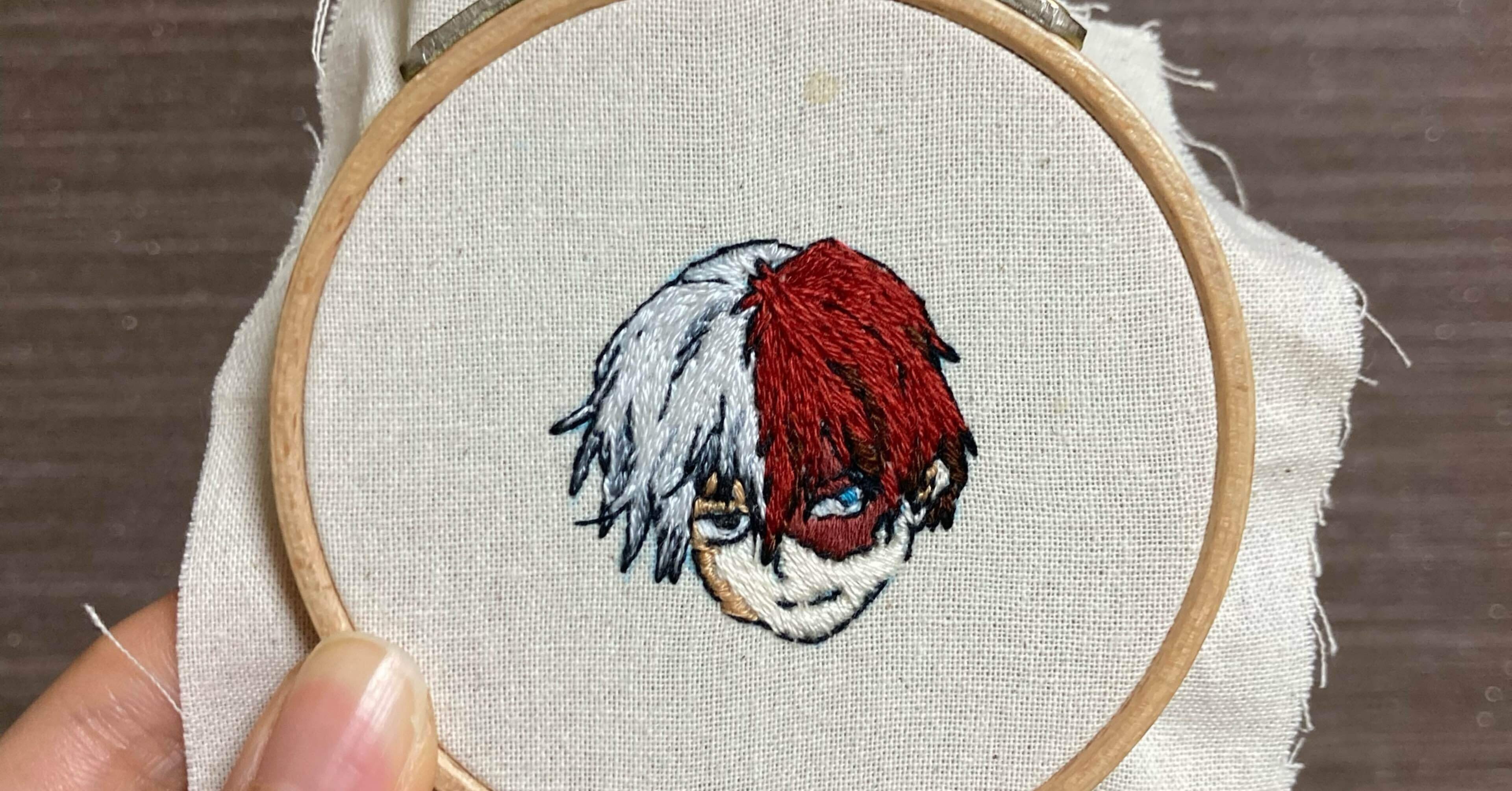 刺繍十二弾「轟焦凍」｜hanaの刺繍