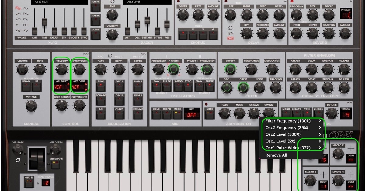 WS音源探訪メモ] GForce Oberheim OB-X｜Windsynth workbook