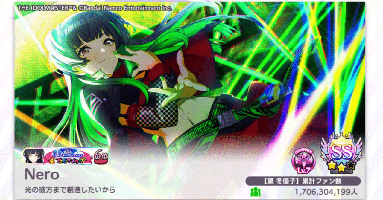 5.5th Anniversary Pカップ黛冬優子6位｜Nero