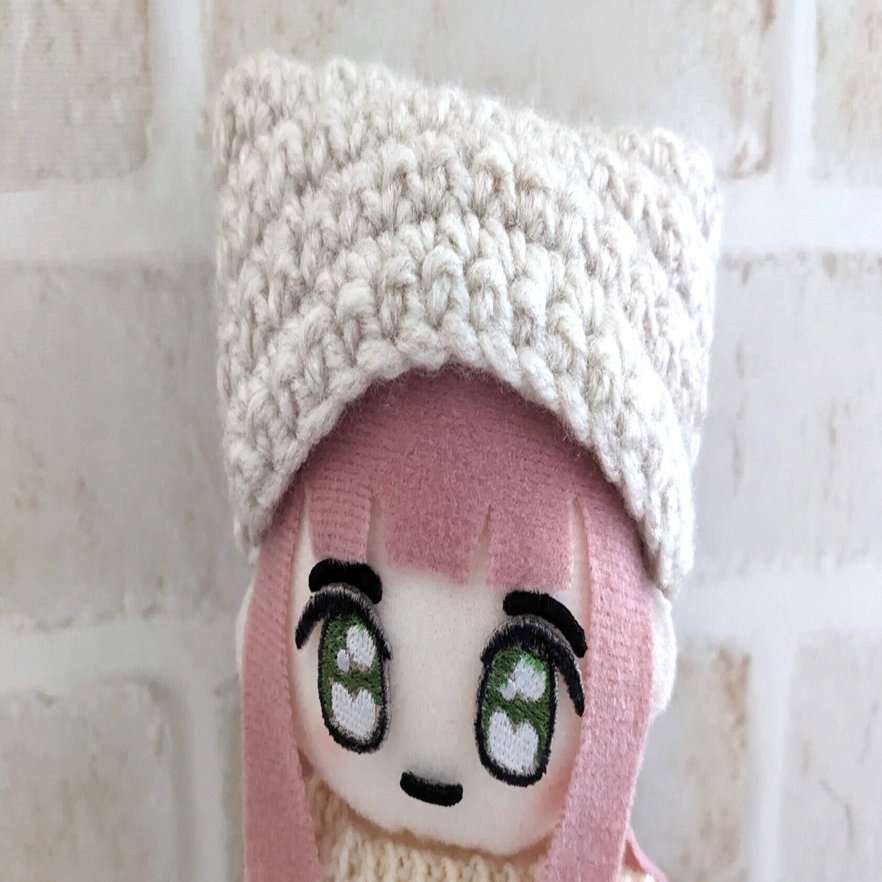 かぎ針】編み物初めてさん向け② ぬい・ドール用 四角モチーフ2枚で