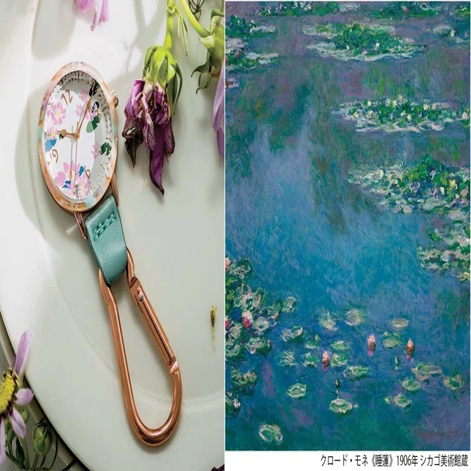 Water lilies sway in the light. A watch that makes you want to go