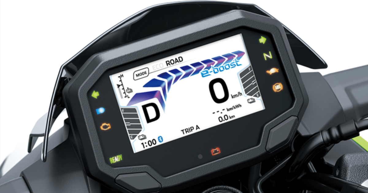 カワサキ初の電動モーターサイクル、ハイブリッドモーターサイクルに