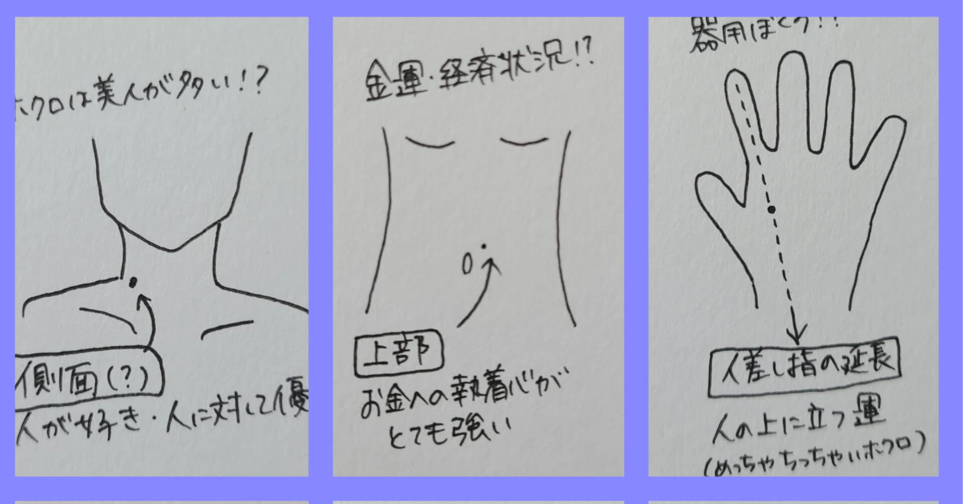 ほくろ占いとやら｜Я