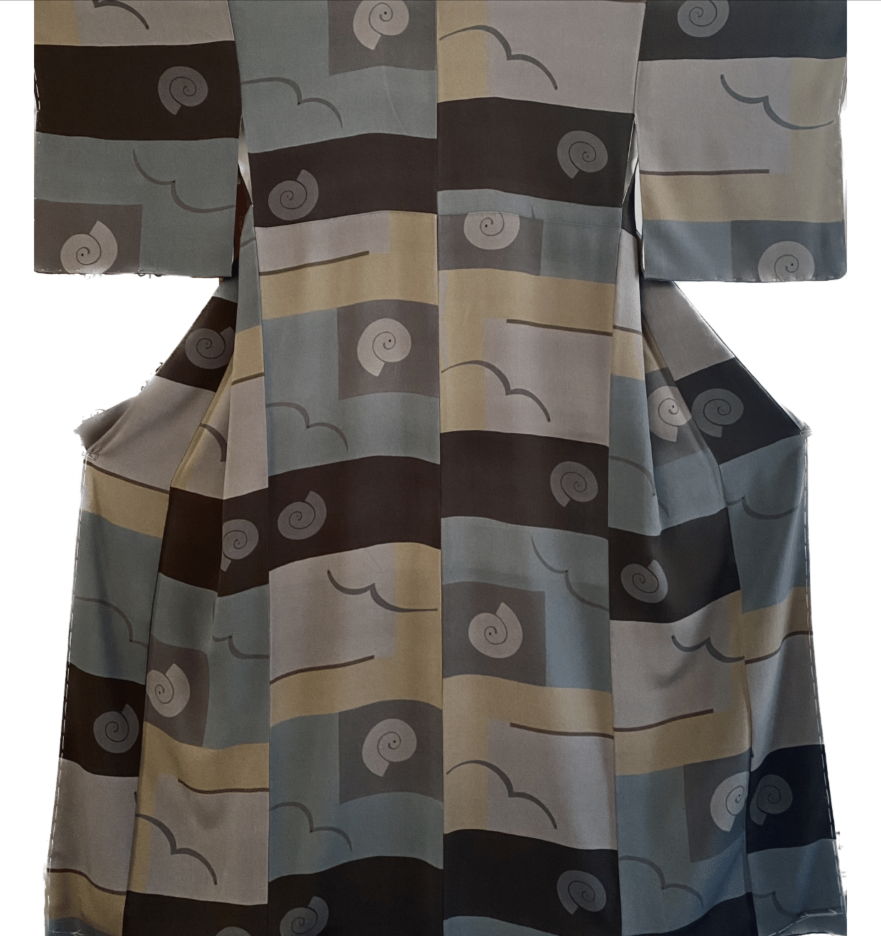 小紋 縮緬地 丸山正 マルファクトリー 粋な一条 多色 着物 A726-3 M