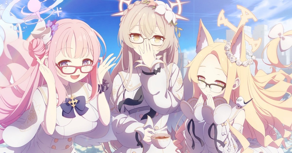 ブルアカ　ミカ　キャンバスアート しゃがんでポーズを取る傷だらけの可愛い聖園ミカ / ブルアカ