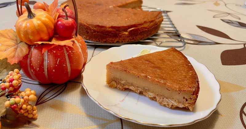 ルバーブとジンジャーナッツのチーズケーキのレシピ