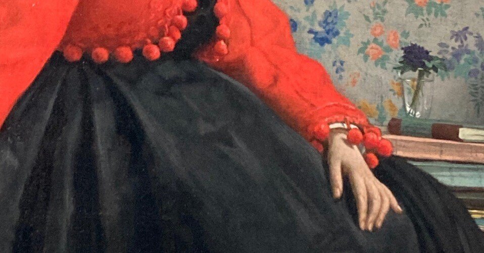 ジャヌス・ド・ローラ Ida Dady 女性の肖像画 赤と黒 a0fb18bb8a60ddb3126dbe1c28d5cd