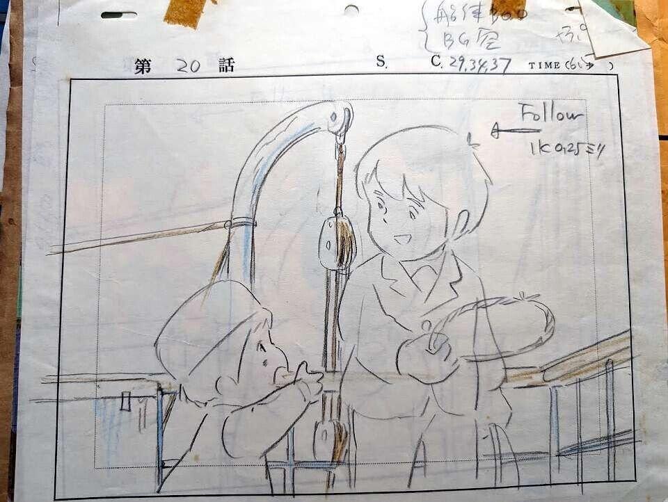 【激レア】母をたずねて三千里　セル画　イラスト　宮崎駿　高畑勲 宮崎駿、高畑勲が制作スタッフに名を連ねる不朽の名作アニメが