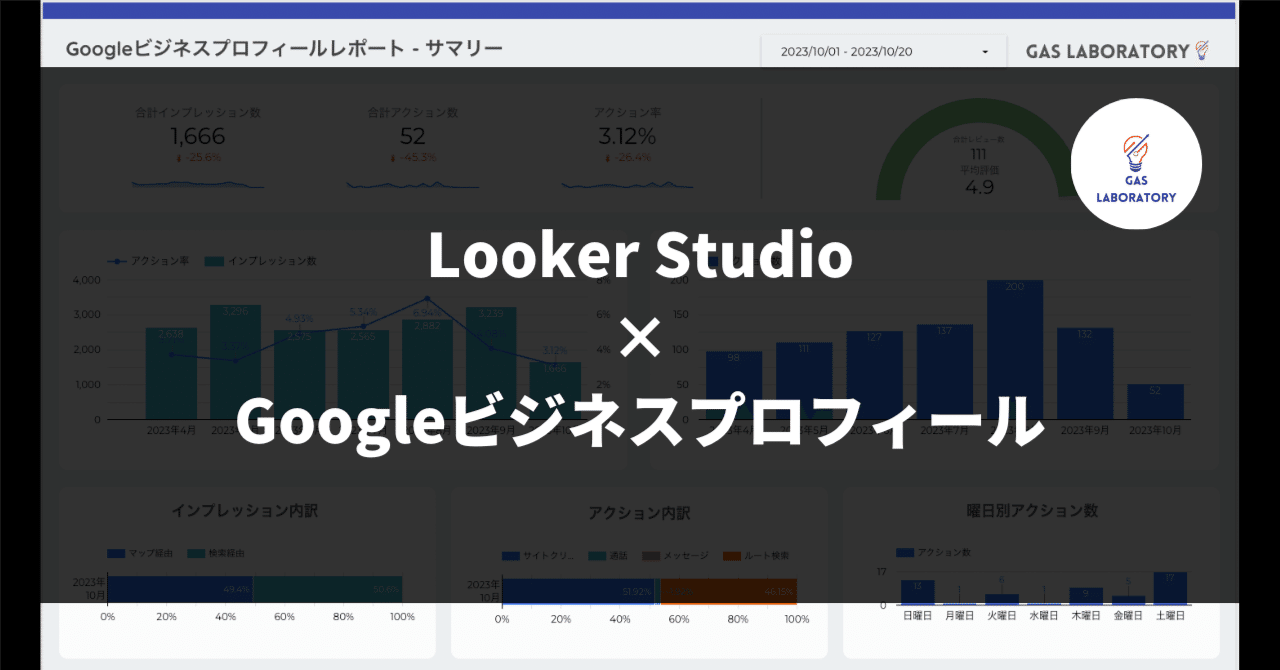 Looker Studio】Googleビジネスプロフィールレポートサービス開始｜GASラボ